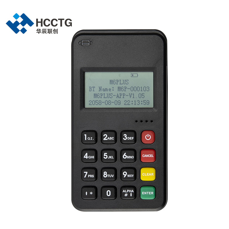 EMV L1&L2 MSR+Contact+قارئ بطاقات بدون تلامس MPOS M6 PLUS