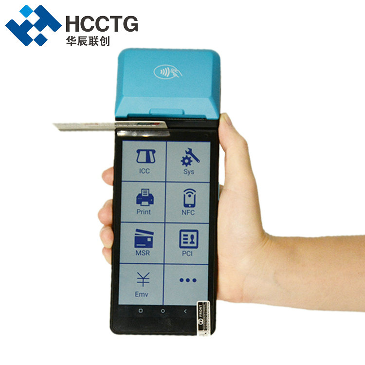 HCCTG GMS Android 11.0 EMV الكل في واحد نظام الدفع عبر الهاتف المحمول POS Machine Z500