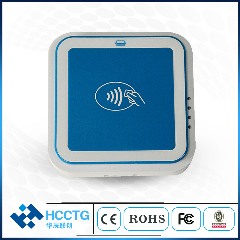 قارئ البطاقات المغناطيسية HCC Bluetooth IC&NFC MPOS لنظام Android/IOS I9