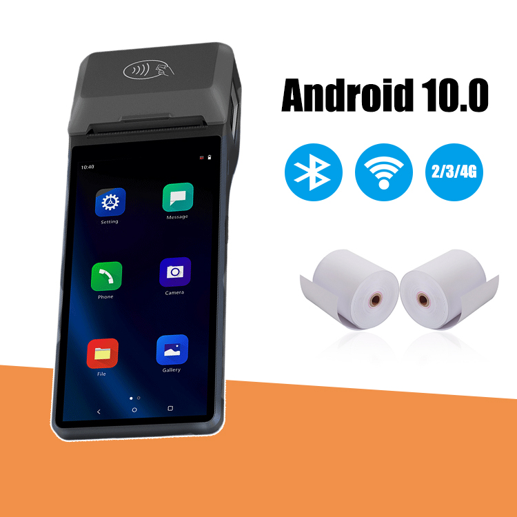 HCC GMS 6 بوصة NFC محمول باليد Android 10.0 POS Machine مع طابعة حرارية 58 مم Z300