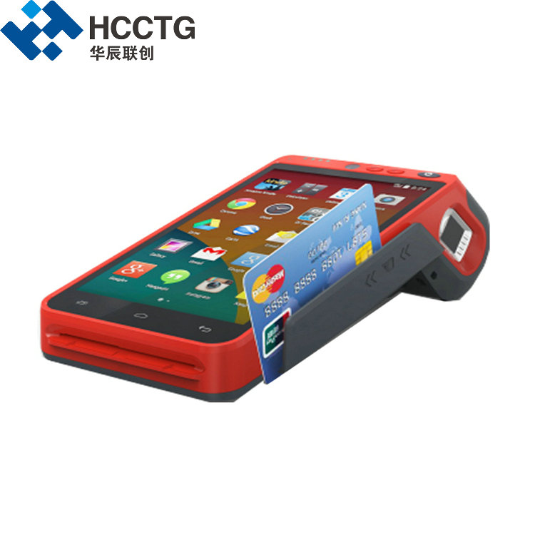 HCCTG ماكينة طلب المطاعم المحمولة باليد EMV PCI الكل في واحد، محطة POS Z100