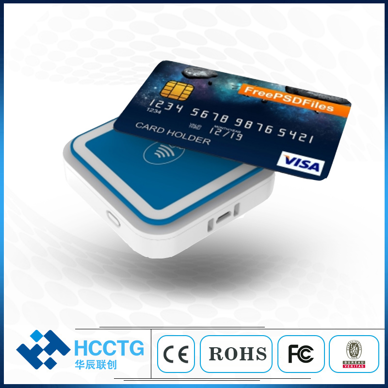 قارئ البطاقات المغناطيسية HCC Bluetooth IC&NFC MPOS لنظام Android/IOS I9