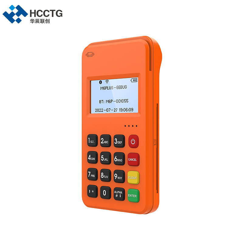 HCCTG جهاز الدفع عبر الهاتف المحمول مزود بتقنية Bluetooth+WiFi وقارئ بطاقات MPOS M6 PLUS