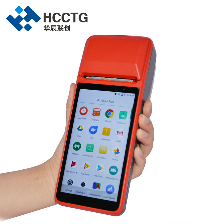 HCCTG محطة نقاط بيع قوية 4G GPS Android 7.1 مع طابعة حرارية R330 مقاس 58 مم