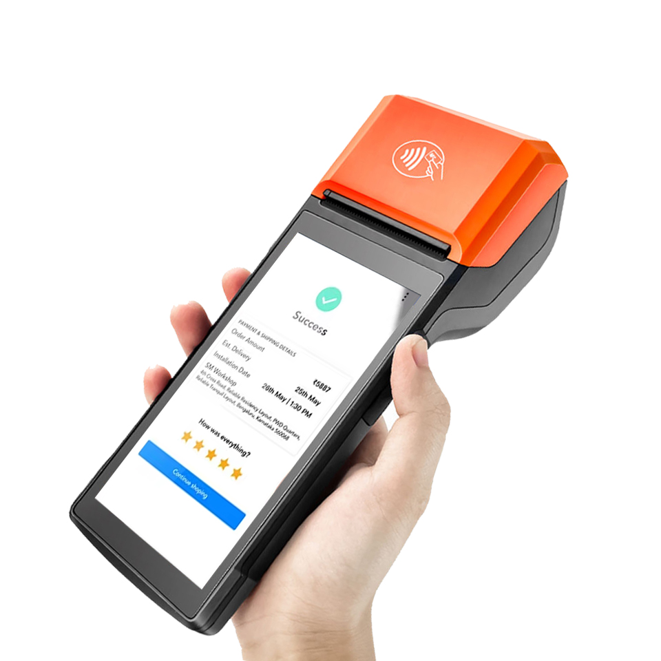 HCCTG NFC GPS 4G Android 14 Smart Mobile Terminal مع طابعة 58 مم R330 Plus