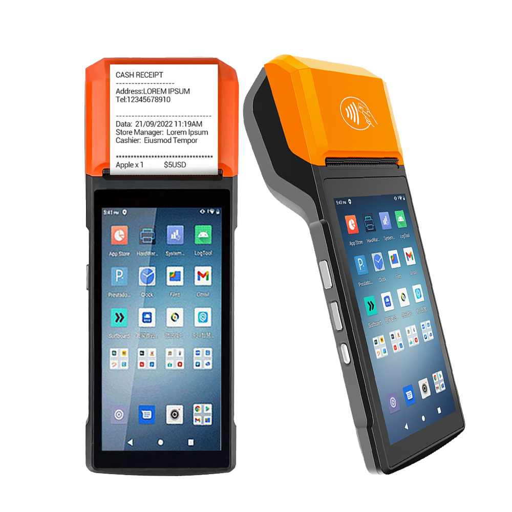 HCCTG NFC GPS 4G Android 14 Smart Mobile Terminal مع طابعة 58 مم R330 Plus