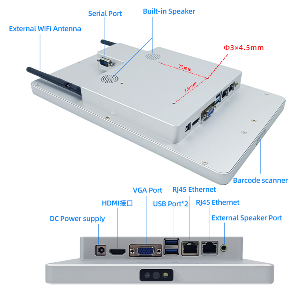 Windows 10 Barcod Fast Scanner Terminal Industrial Industrial 10 Int 10 ins Barcode Price Checker ER240W