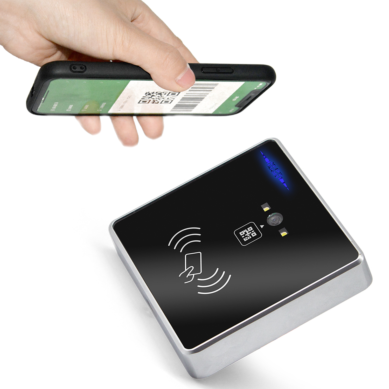 Mifare Smart QR Code RFID قارئ بطاقة التحكم في الوصول المدمج في وحدة ماسح الباركود HM30