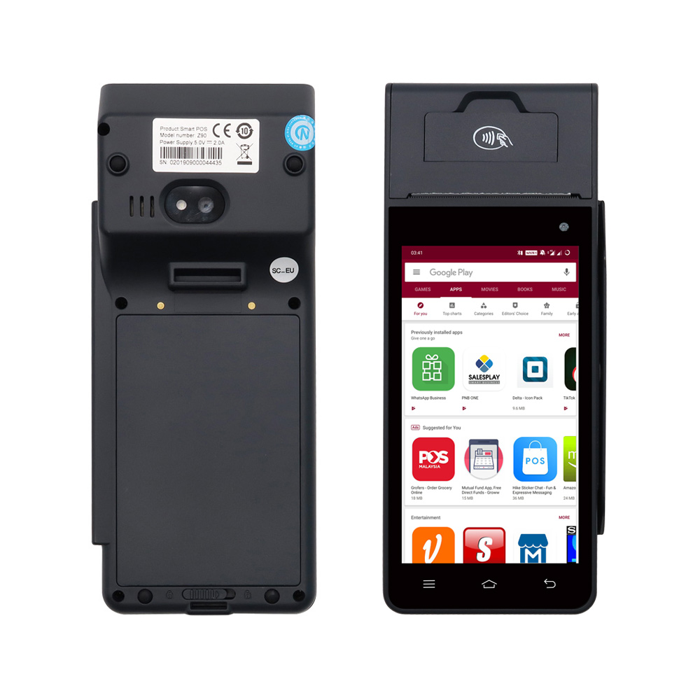 5 بوصة 4G Android 12 READER POS المحمولة مع PRINTER HCC-Z90