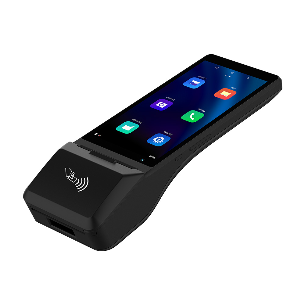 محطة نقاط البيع الذكية Android 14 مقاس 6.0 بوصة مع شاشة عرض للعملاء مقاس 128*36 Z300C